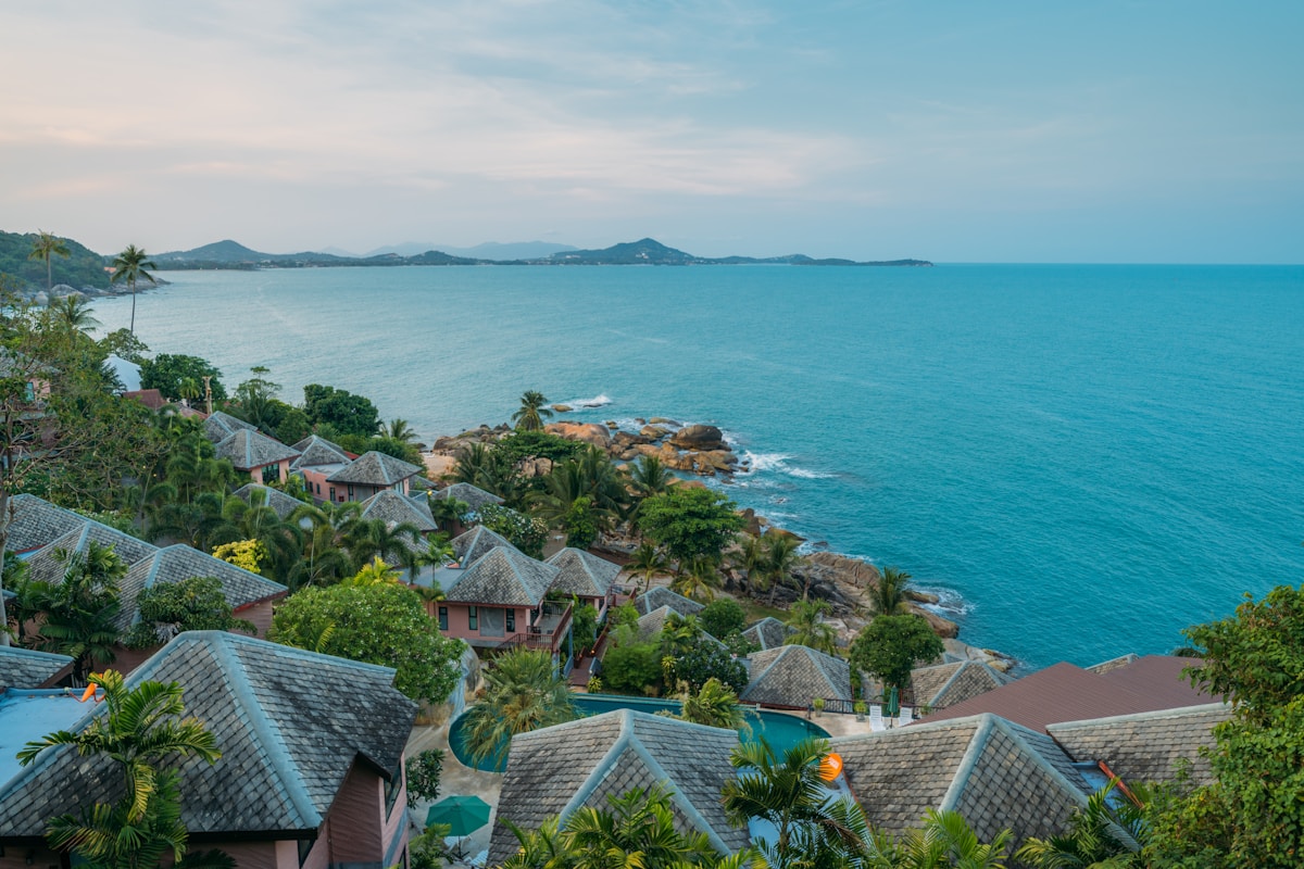 White sand beach and clear turquoise water at Koh Samet, Gulf of Thailand