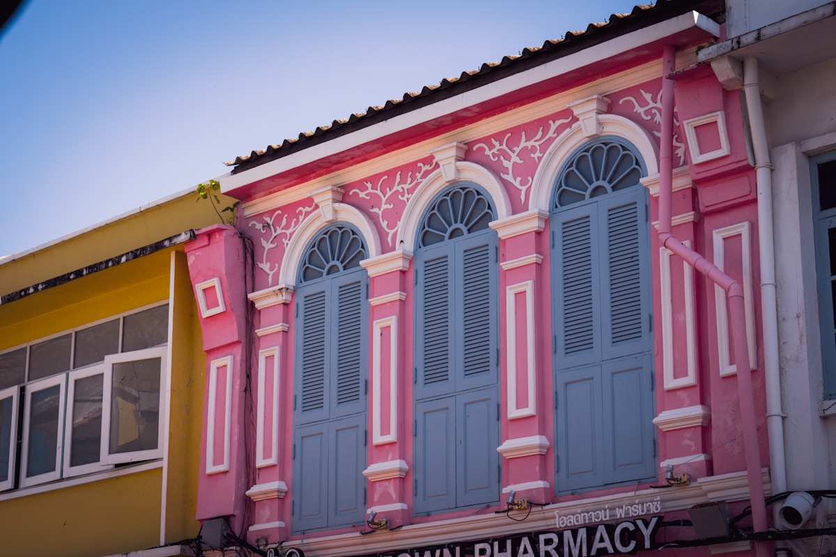 Sino-Portuguese shophouses, Phuket Old Town — Thailand in April