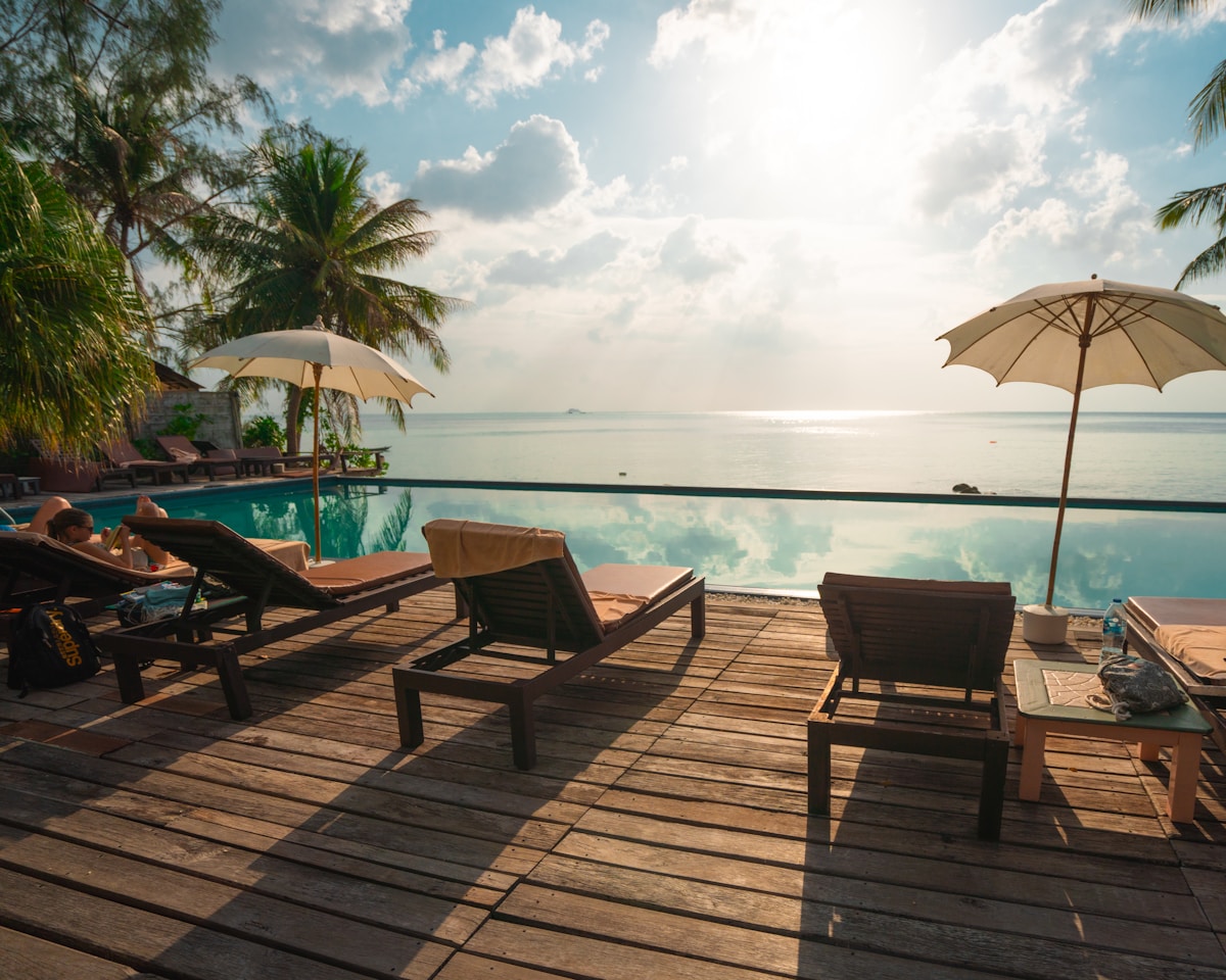 Infinity pool overlooking the sea, Koh Phangan — Thailand in September